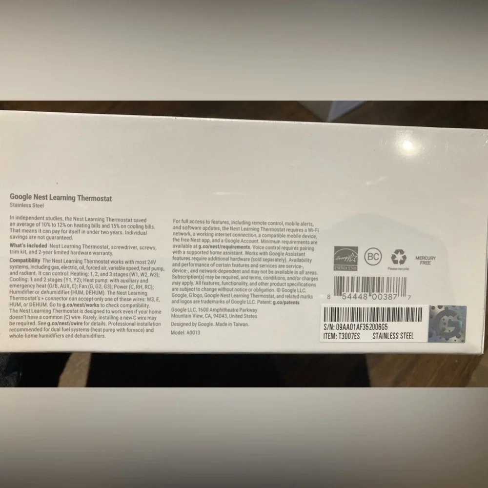 Google Nest Learning Thermostat